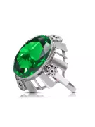 Ring Vintage Emerald Sterling silver 925 vrc043s